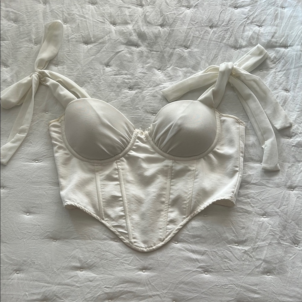 Windsor White Bustier Corset Top